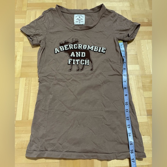 Abercrombie & Fitch Taupe Mauve Moose Graphic Tee Y2K Vintage - Picture 8 of 11